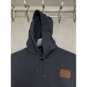 Carhartt Hoodie Men L Blue Pullover K121 Heavyweight Fleece Sweatshirt Logo Work